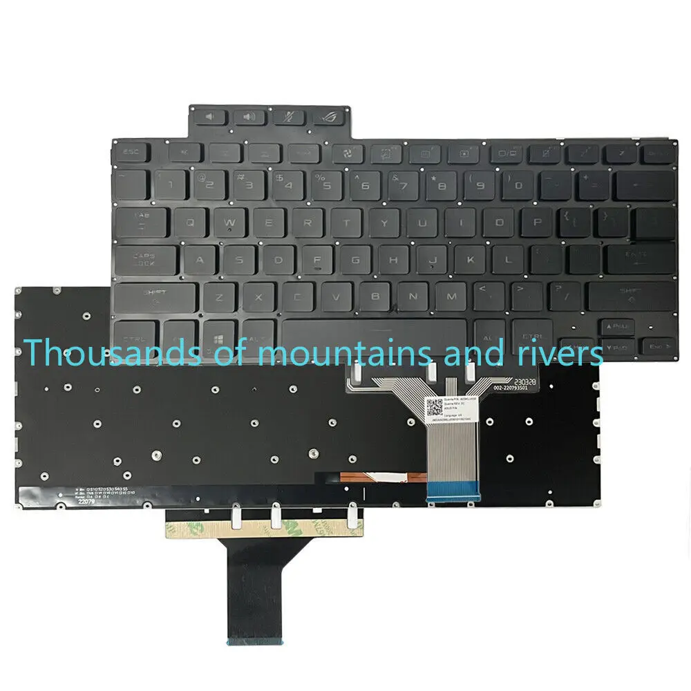 Teclado preto retroiluminado US para ASUS ROG G13 GV301 GV301Q GV301R GV301QV