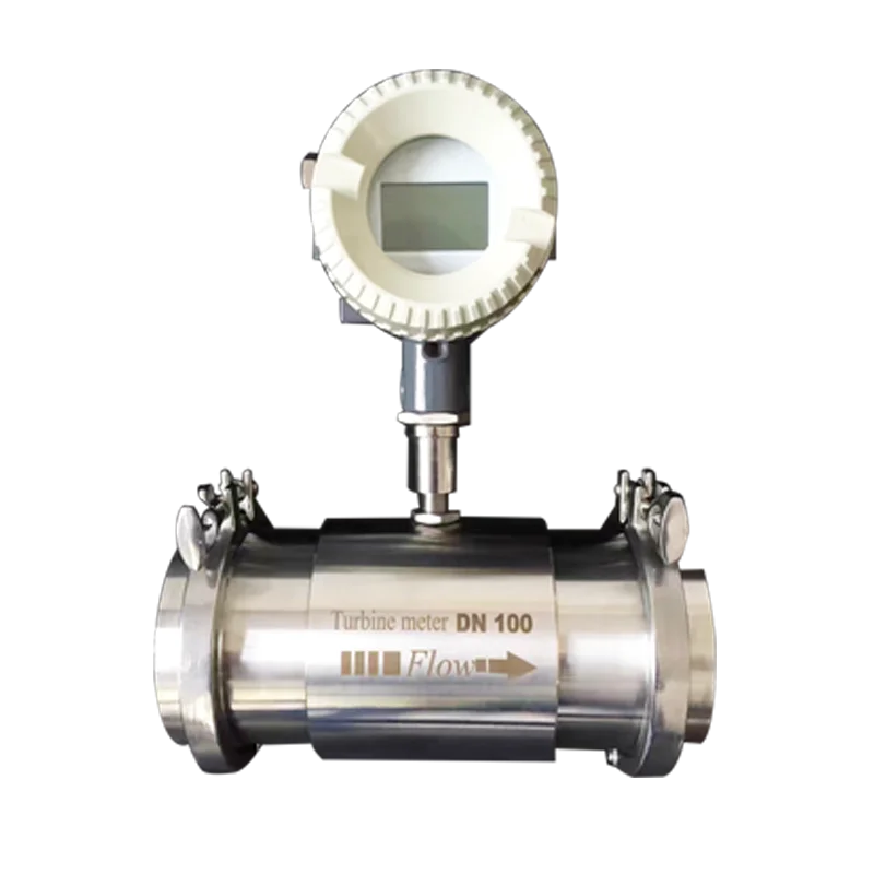 Crude Oil Flow Meter in Liter Liquid Turbine Flowmeter Wifi Supplier Threaded Tri-clamp Type diesel Fuel Oil Turbine Flow Meter