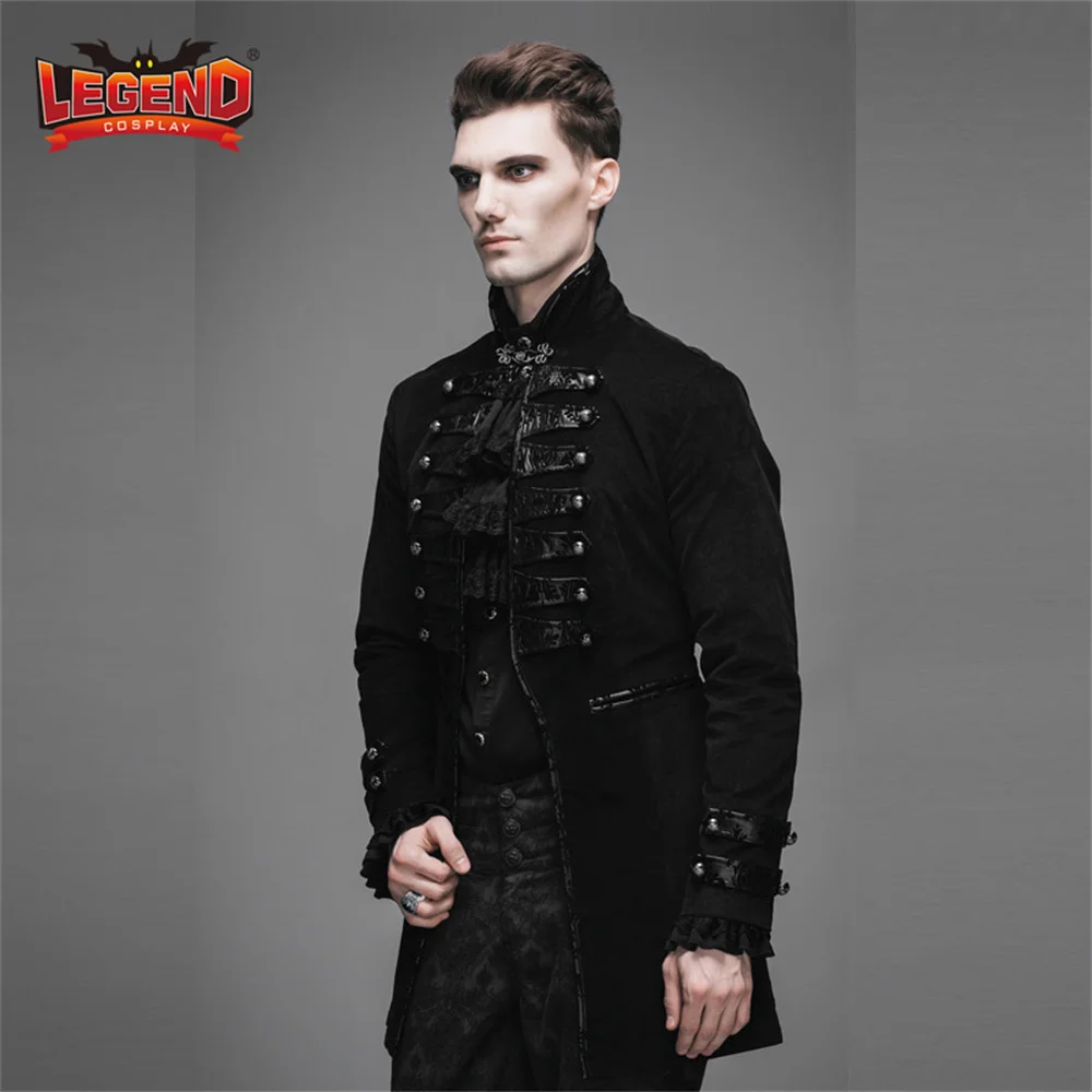 Mens Steampunk Jacket Tailcoat Gothic Victorian Medieval Renaissance Frock Coat Prince Noble Knight Cosplay Wedding Tuxedo