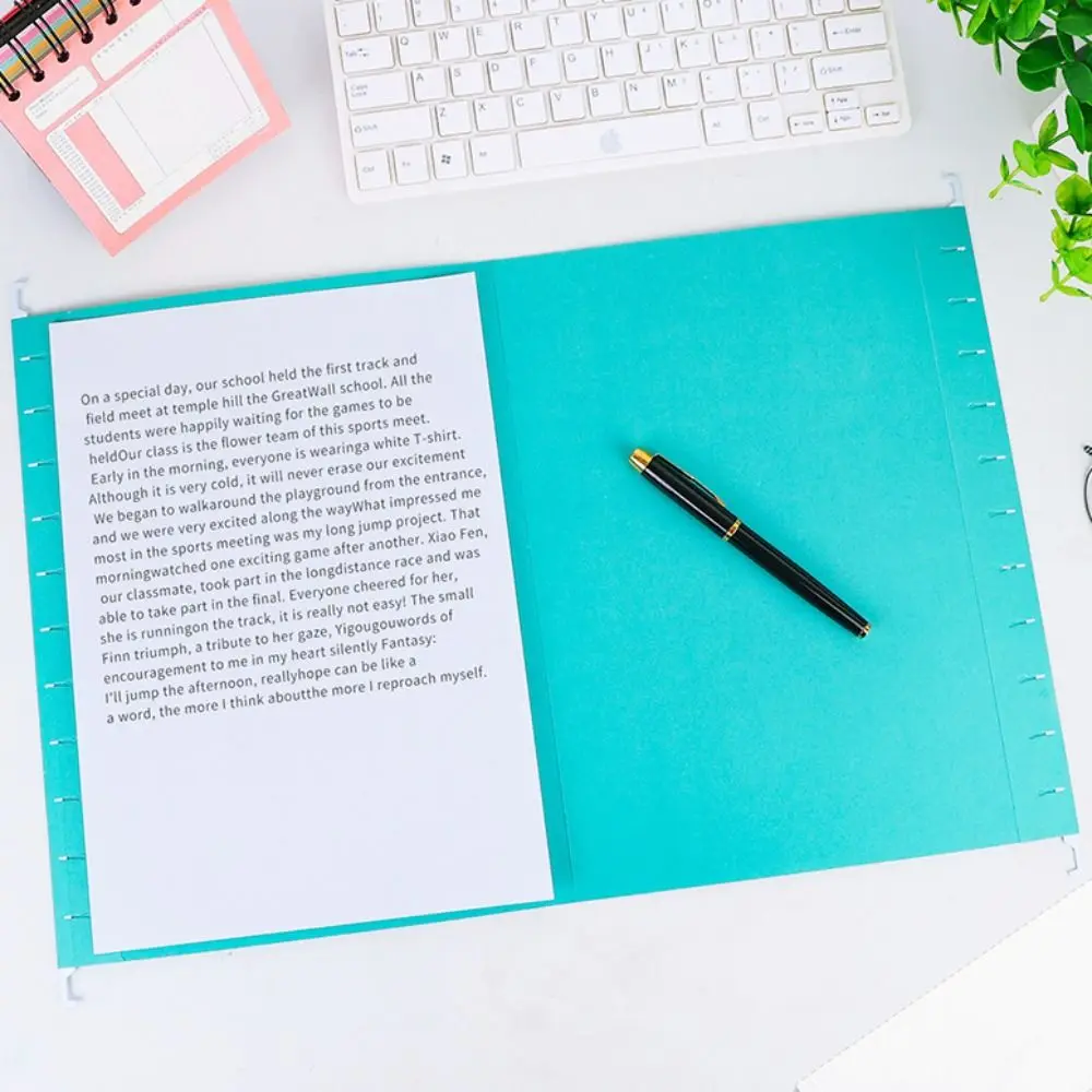 

10PCS Simple A4 Hanging File Folder Letter Size Portable Hanging Document Clip Paper Large Capacity Document Holder Classroom