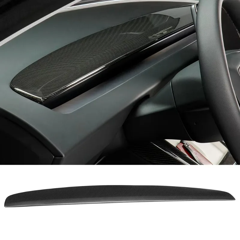 Sunmax Real Carbon Fiber Replacement Interior Trim Dashboard Panel for Tesla New Model 3 Highland 2023 2024 Car Accessories