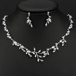 Emmaya Fashion Statement Noble Earring And Necklace Female Cool Zirconia Jewelry Set New Trend Banquet Jewelry Set Elegant Gift