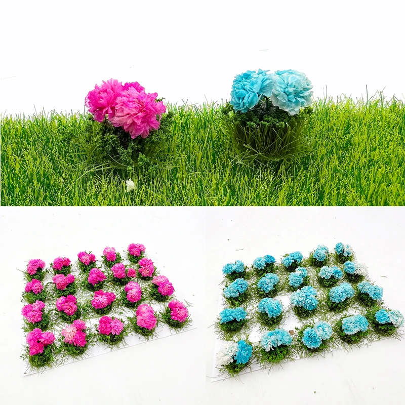 25 個 15 ミリメートルシミュレーション手作りフラワークラスターモデル diy 風景素材砂テーブルプラットフォーム装飾ドールハウスレイアウト