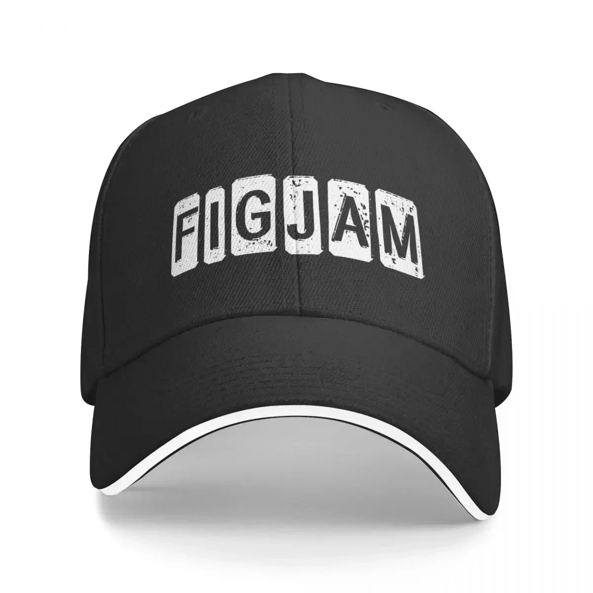 FIGJAM in white - Aussie slang FTW (dogtag style cut-out letters) Baseball Cap Sports Cap Anime Hat Men's Luxury Women's