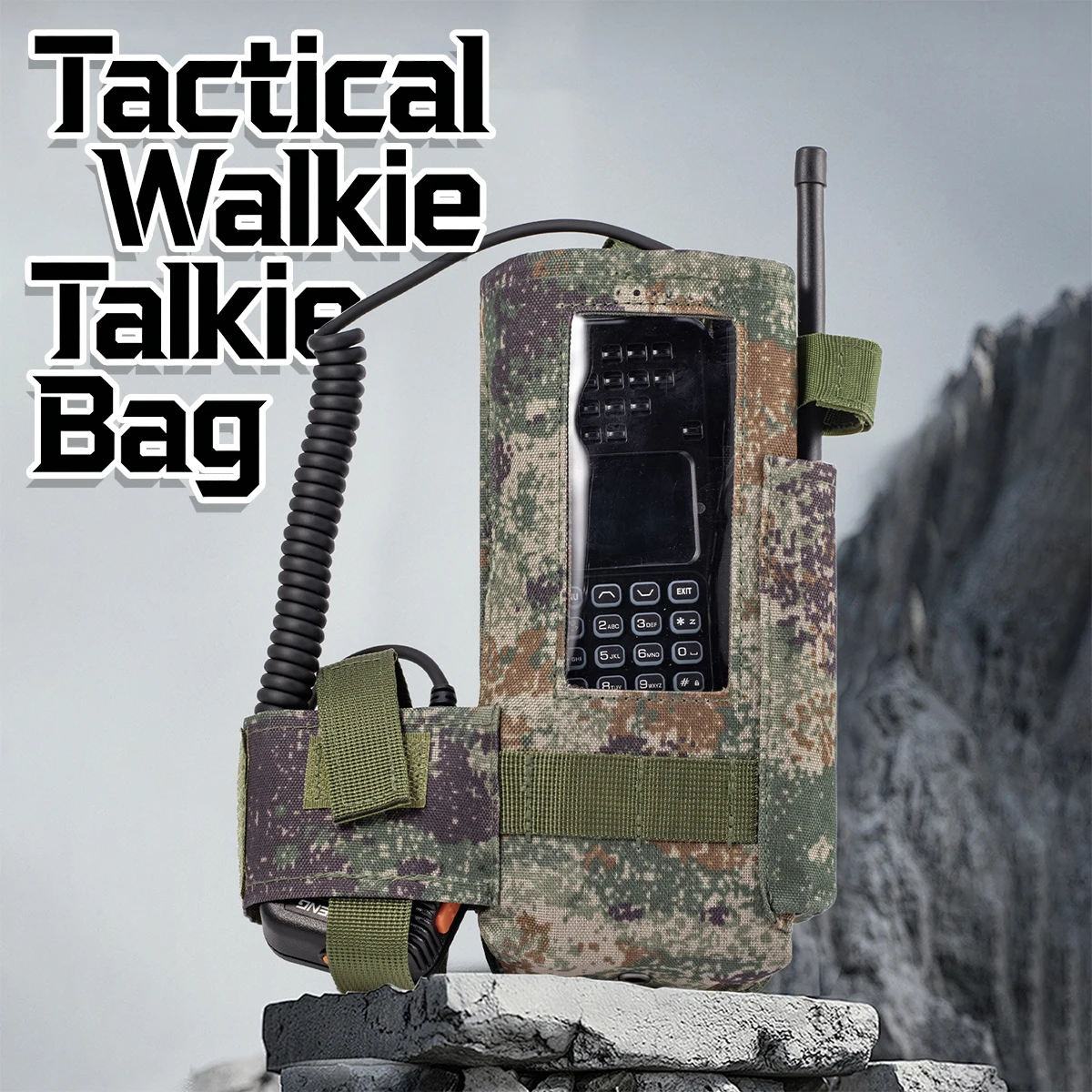 

Tactical Radio Pouch MOLLE Military Walkie Talkie Bag Outdoor EDC Waist Pack Utility Accessories Bag for Hunting Camping Hiking