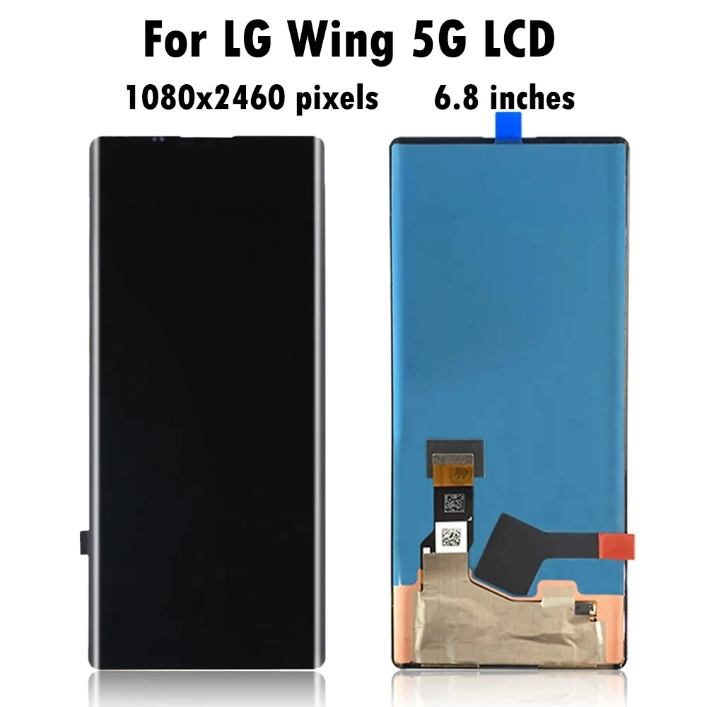 Super AMOLED LCD Display Original For LG Wing 5G LCD Display For LG Wing 5G LMF100N LCD Display Screen Touch Digitizer Assembly