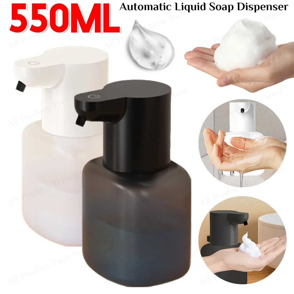 

550ml Automatic Liquid Soap Dispenser Infrared Sensor USB Touchless Electric Dish Soap Sanitizer Dispenser for Kitchen Bathroom