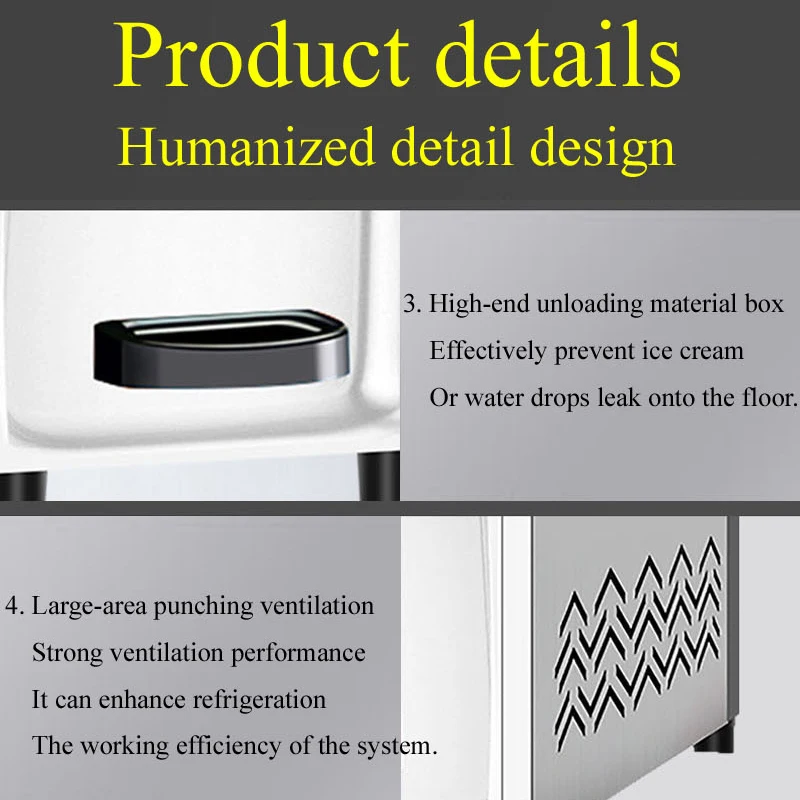 Small Size Tabletop Desktop Soft Ice Cream Making Machine Frozen Acai Machine Auto Mini Frozen Yogurt Soft Ice Cream Machine