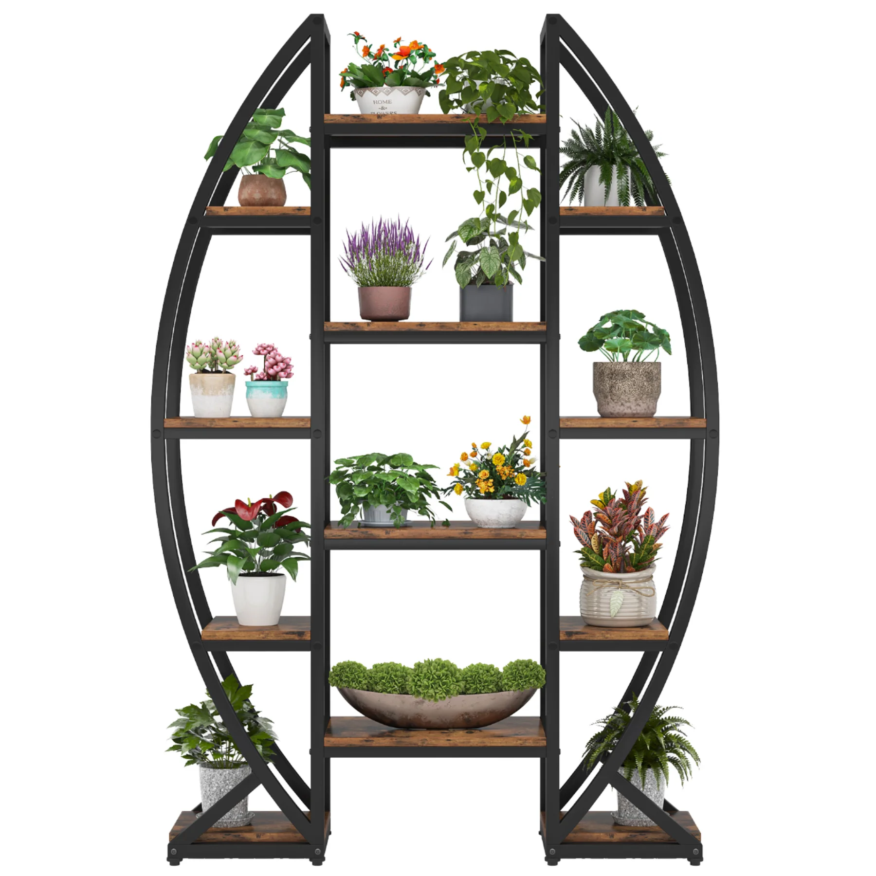 

Contemporary Eco-Friendly 70-Inch Indoor/Outdoor Wood Plant Rack with Square Flower Stand Grow Lights Storage for Floor Usepromo