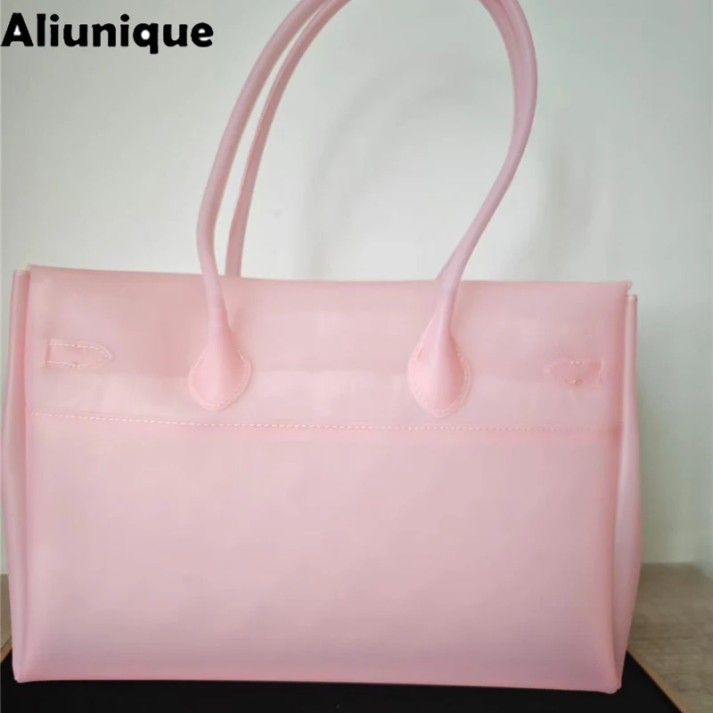 Aliunique Casual Large Capacity New Handbags for Woman 2026 Summer Candy Color Bags Water Resistant Daily Use Tote Shoulder Bag