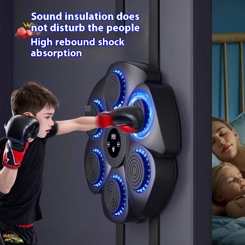 Smart Music Boxing Machine Home Use Adult & Children Wall Target Boxing Reaction Trainer Equipment for Decompression