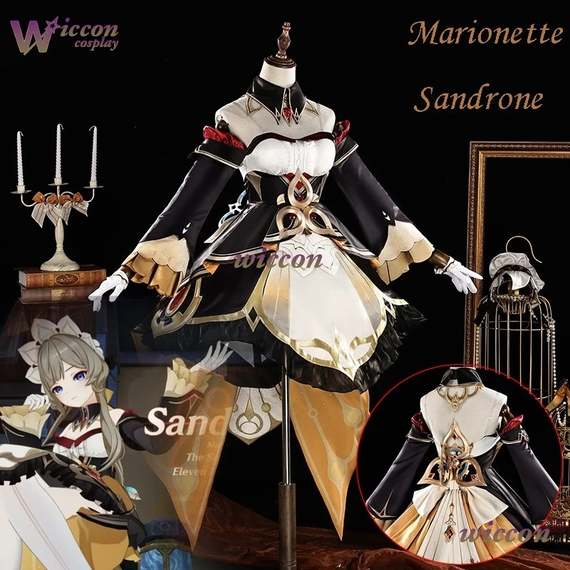 

Uniform Genshin Impact Sandrone Marionette Cosplay Outfits Costumes Wig Dress Women Halloween Fatui Harbingers Carnival Clothes