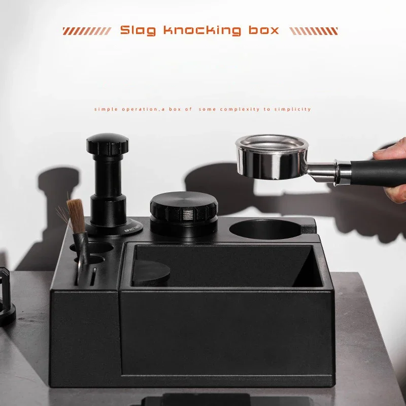 Portable ABS Coffee Powder Pressing Base Handle Bracket Tamper Base Coffee Tool Accessories Storage Box Knocking Powder Box