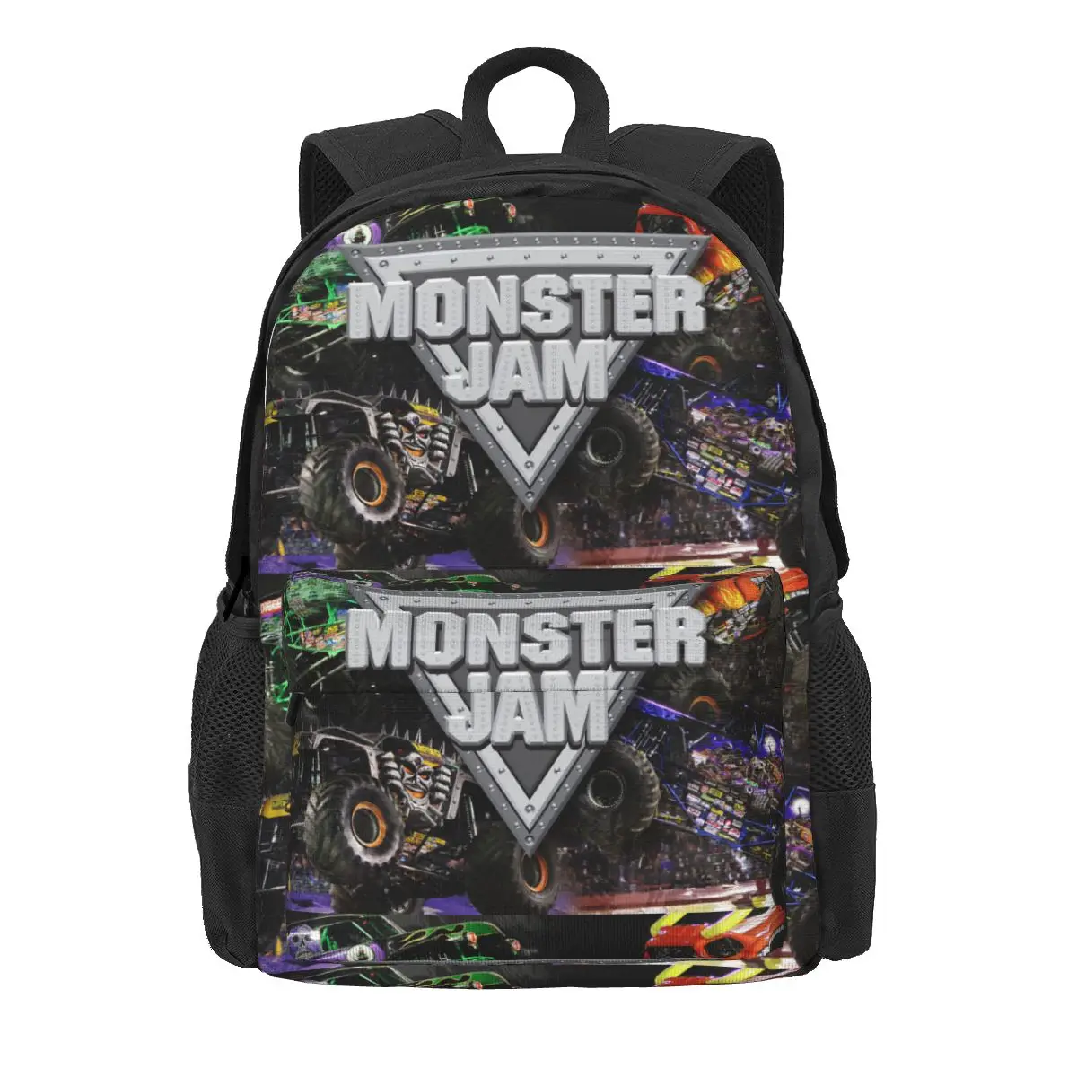 Classic Monster Jam Pattern Backpacks Boys Girls Bookbag Children School Bags Cartoon Kids Rucksack Shoulder Bag Large Capacity