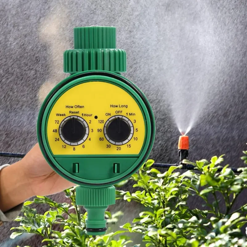 Green Outdoor Plastic Garden Electronic Automatic Watering Hose Irrigation Timer Faucet