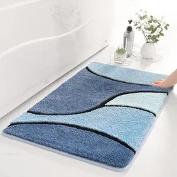 Luxury Bathroom Rug Soft Foot Mat Absorbent Microfiber Bath Rugs Non-Slip Plush Carpet Wash Dry Bath Mat For Floor Shower