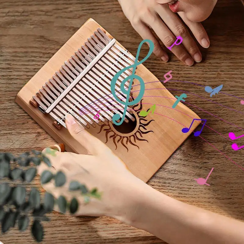 Portable Mbira Finger Pianos 17-Key Mbira Wood Thumb Piano Musical Instrument With Natural Fragrance For Home Family Gatherings