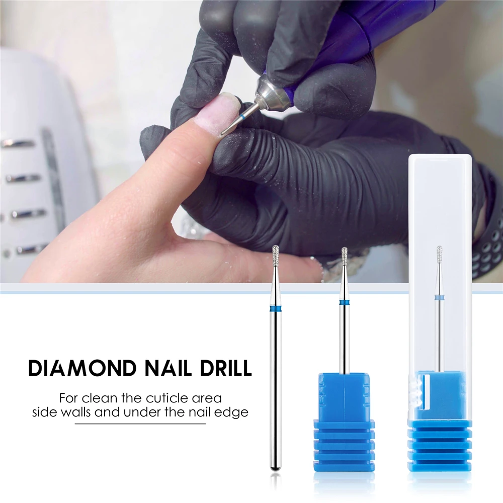 Diamante Nail Drill Bit Milling Cutter Ball, máquina elétrica de manicure, Rotary Burr, Gel Cutícula Clean Acessórios Ferramentas, 1Pc