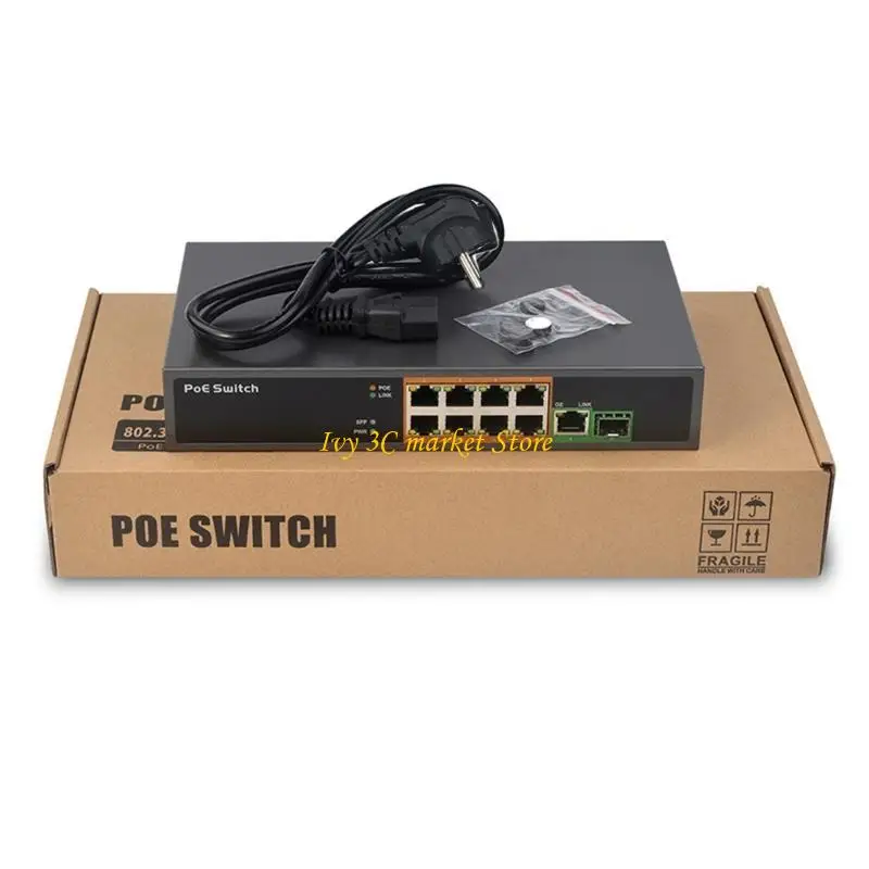 D7YC 10 Port Gigabit Ethernet Smarter Switching PoE Energy Excers for Office
