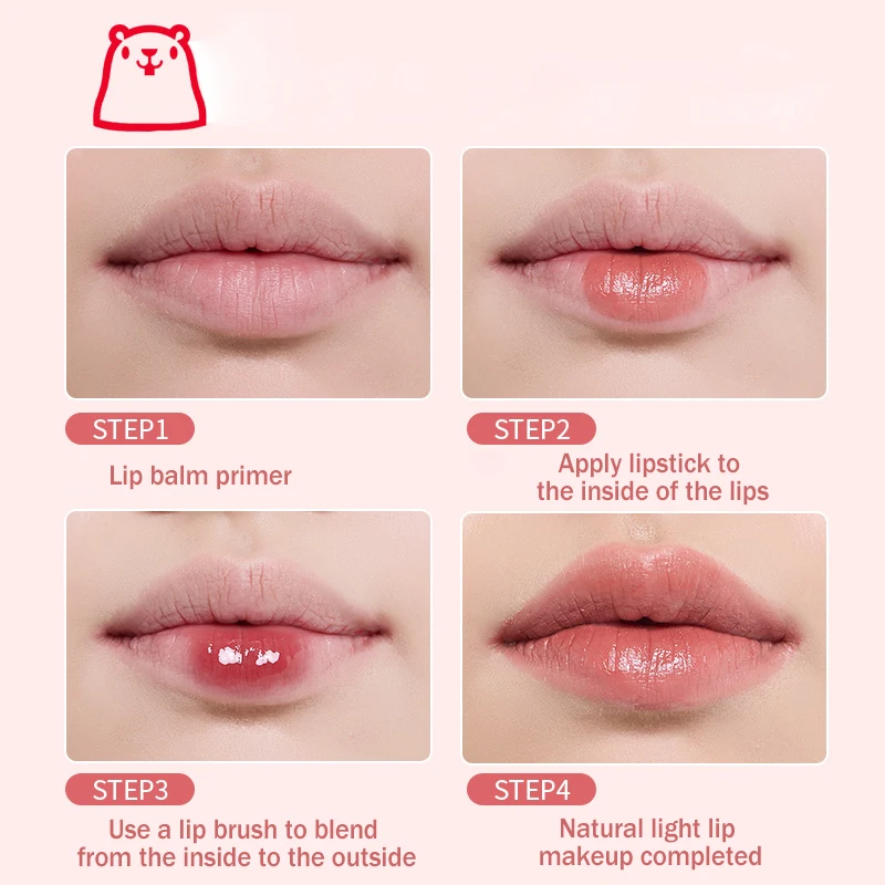 Mini pennello per labbra in silicone per colorare il rossetto per sbavature delle labbra, facile da pulire con strumenti per il trucco delle labbra con una salvietta