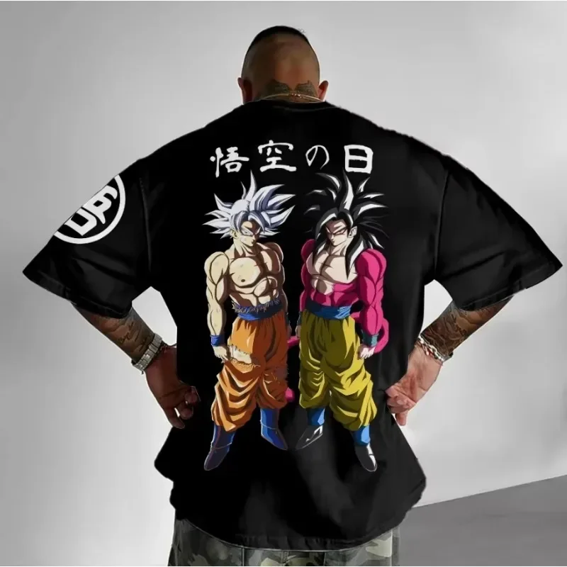 Dragon Ball 2026 New Hot summer Japanese Crew Neck T-Shirt Comic Printing Retro Cotton Men's and Women's Summer Top Short Sleeve