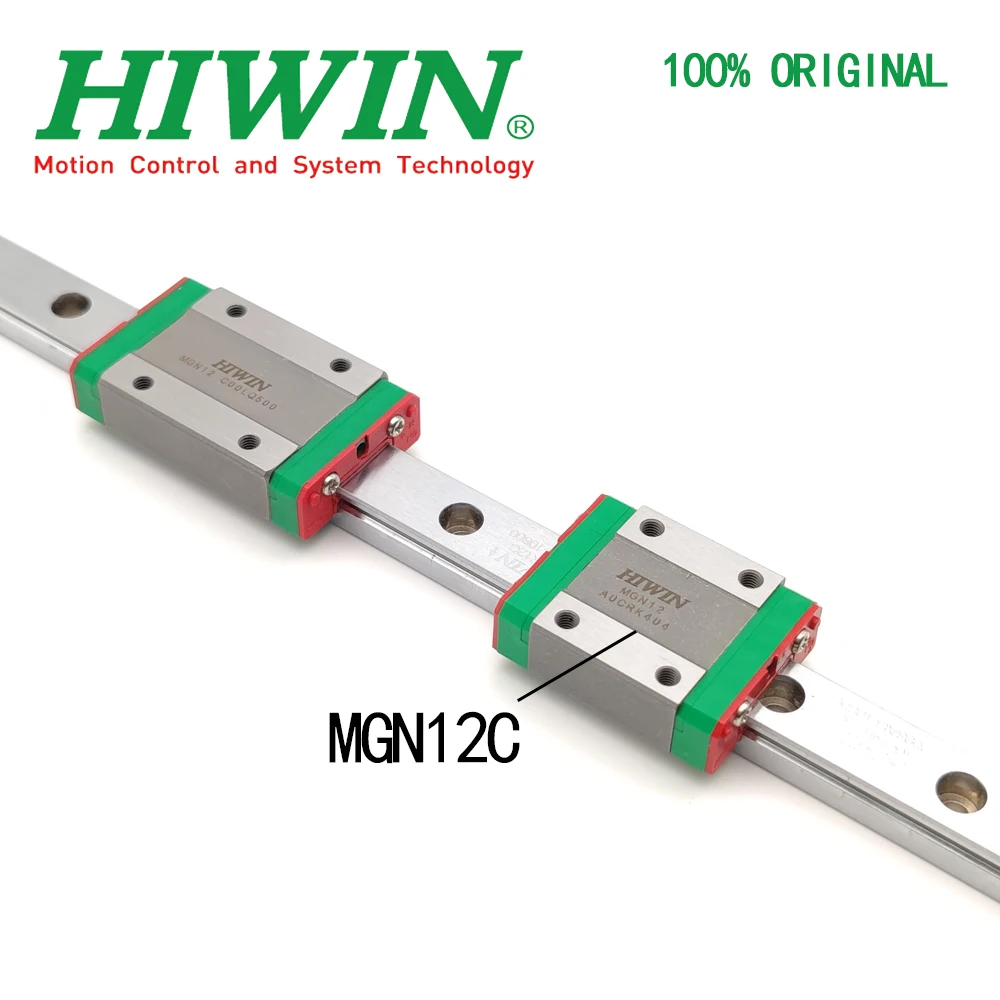 Imagem -02 - Hiwin Original Autêntico Mgn12c Mgn12 Trilho de Guia Linear com Controle Deslizante de Alta Precisão 400 mm Guia Linear Impressora 3d Liga de Aço Novo