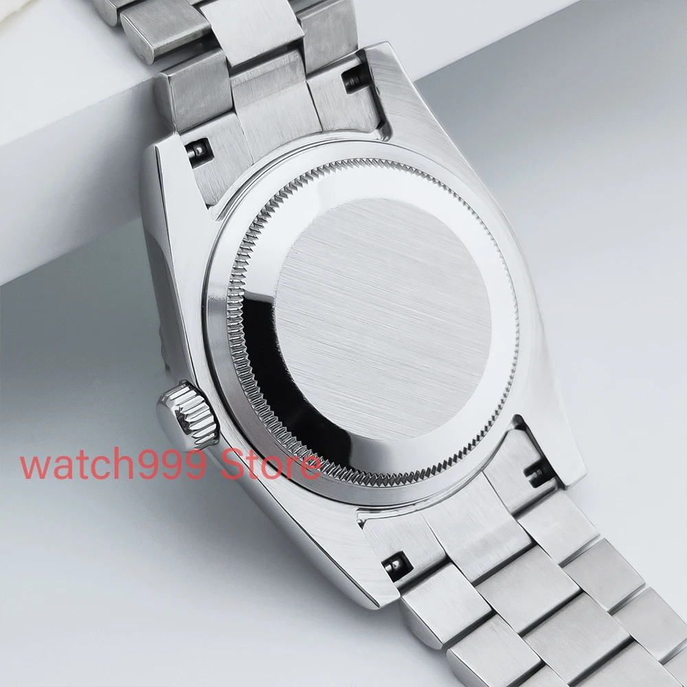 Orologio meccanico automatico da 36 mm con logo personalizzato, orologio da uomo d'affari di lusso di fascia alta, impermeabile, con calendario luminoso