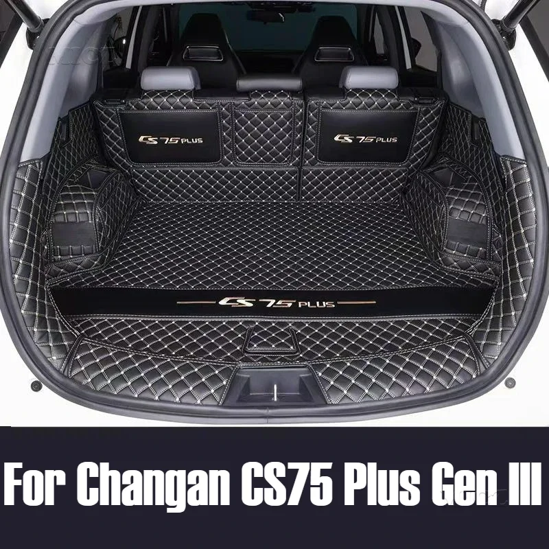 اكسسوارات السيارات ل Changan CS75 Plus Gen III 2025 2026 الحصير التمهيد حصيرة الخلفي الجذع بطانة البضائع الجلود سجادة أرضيات صينية حامي