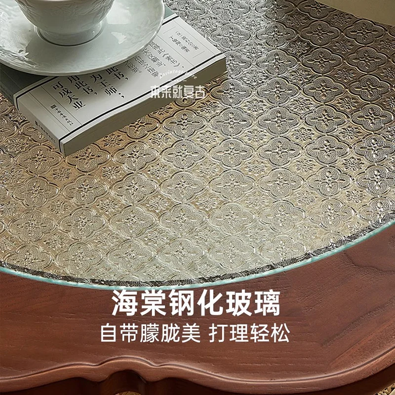 France Solid Wood Cafe Tables Modern Simplicity Double Layer Living Room Coffee Tables Balcony Garden Cafe Furniture Kawowy FYCT