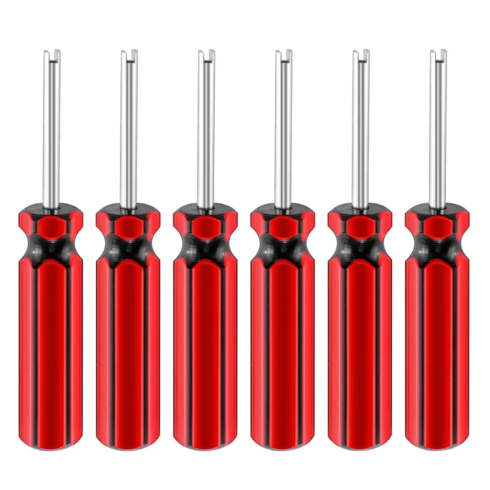 

6pcs Valve Core Installation Tool Tire Removal Tools Stem Remover Car Disassembly 45Steel Repair Durable Multifunctional