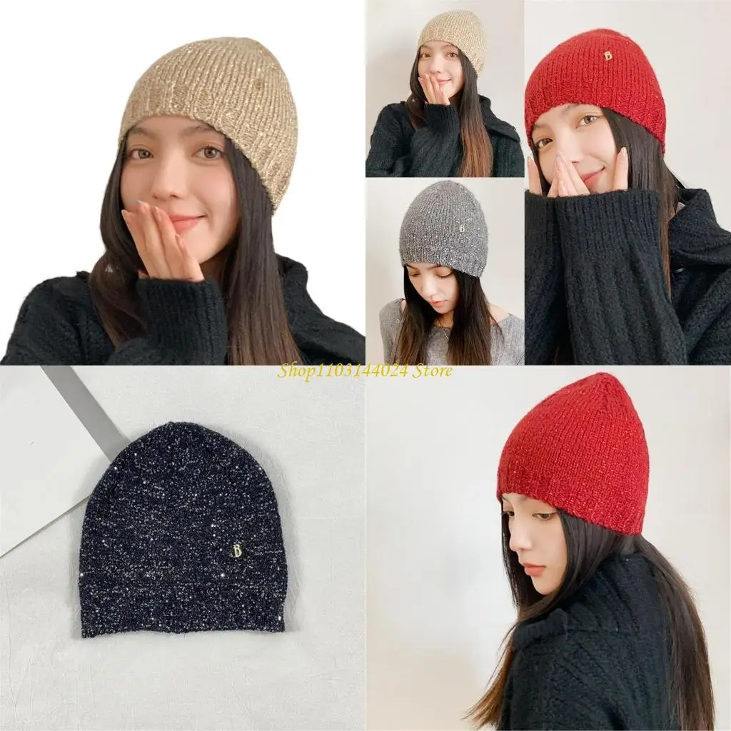 N5KE Trendy الترتر قبعة لرواد الحفلات المسرح العروض متماسكة القبعة بلينجلينج الترتر العصرية قبعة متماسكة #1