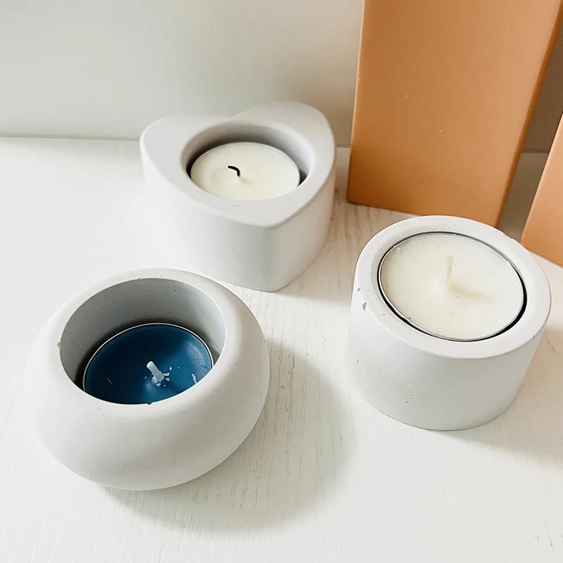Classic Candlestick Silicone Mold Handmade Tea light Holder Gypsum Molds Concrete Resin Craft Making DIY Home Decor