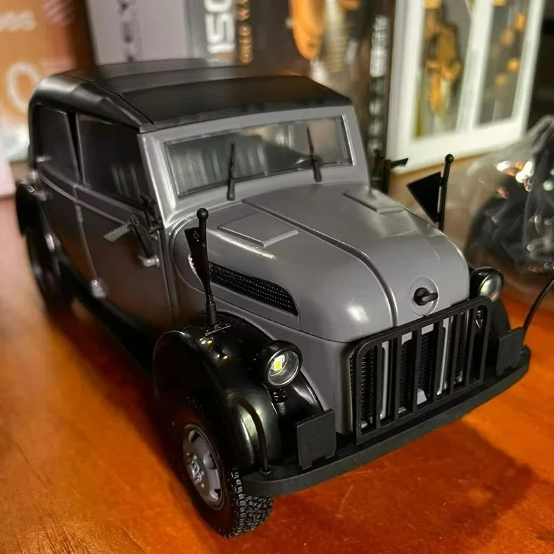 Carro de corrida rc 1500a veículo comando 1/18 rc modelo militar alemão conversível luz simulação elétrica veículo controle remoto