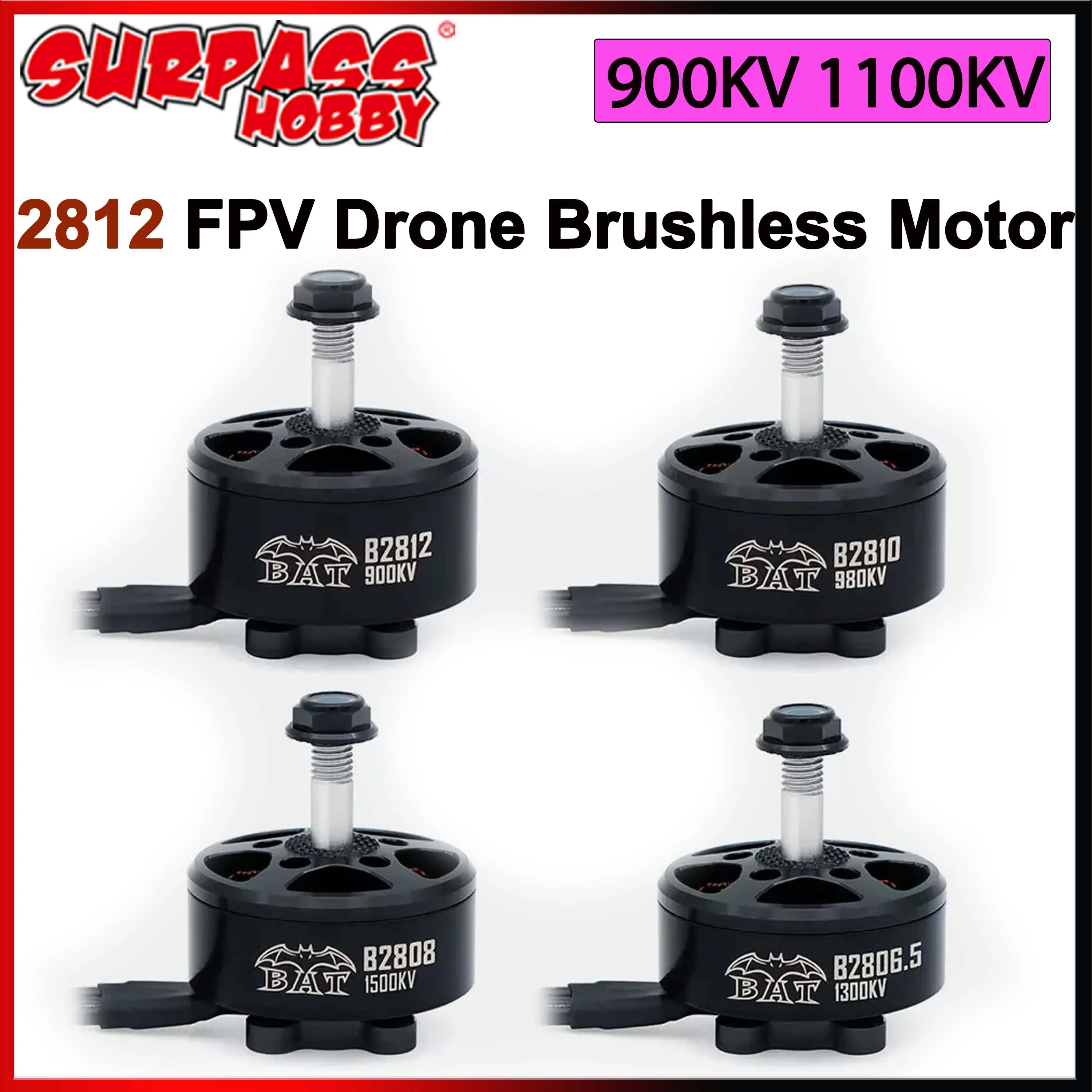 

Surpass Hobby 2812 900KV 1100KV Outrunner Multirotor Brushless Motor for FPV Racing Drone Plane 7/8 Inch 9inch Frame Quadcopter