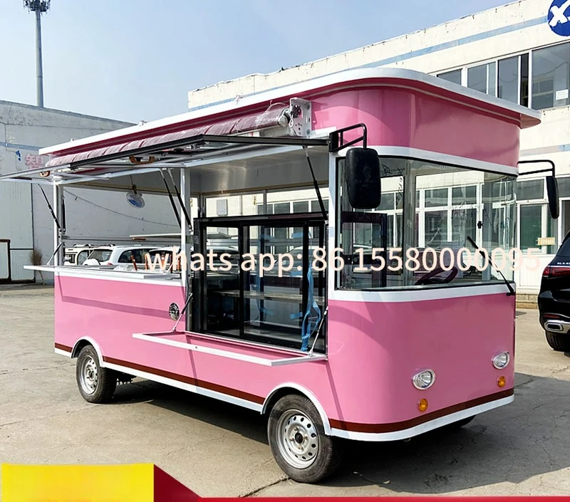 

Customizable Electric snack truck Multifunctional dining car Commercial cart Mobile stall truck BBQ fried skewers