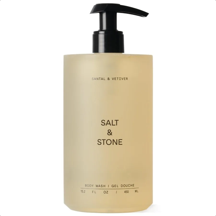 

Salt Stone AntioxidantRich Body Wash Santal Vetiver Cleanse Nourish Soften Skin with Niacinamide Hyaluronic Acid Free From Para