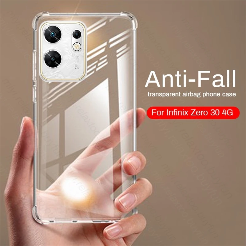 For Infinix Zero30 4G Case Transparent Airbags Shockproof Bumper Coque For Infinix Zero 30 4G 2023 X6731B 6.78\