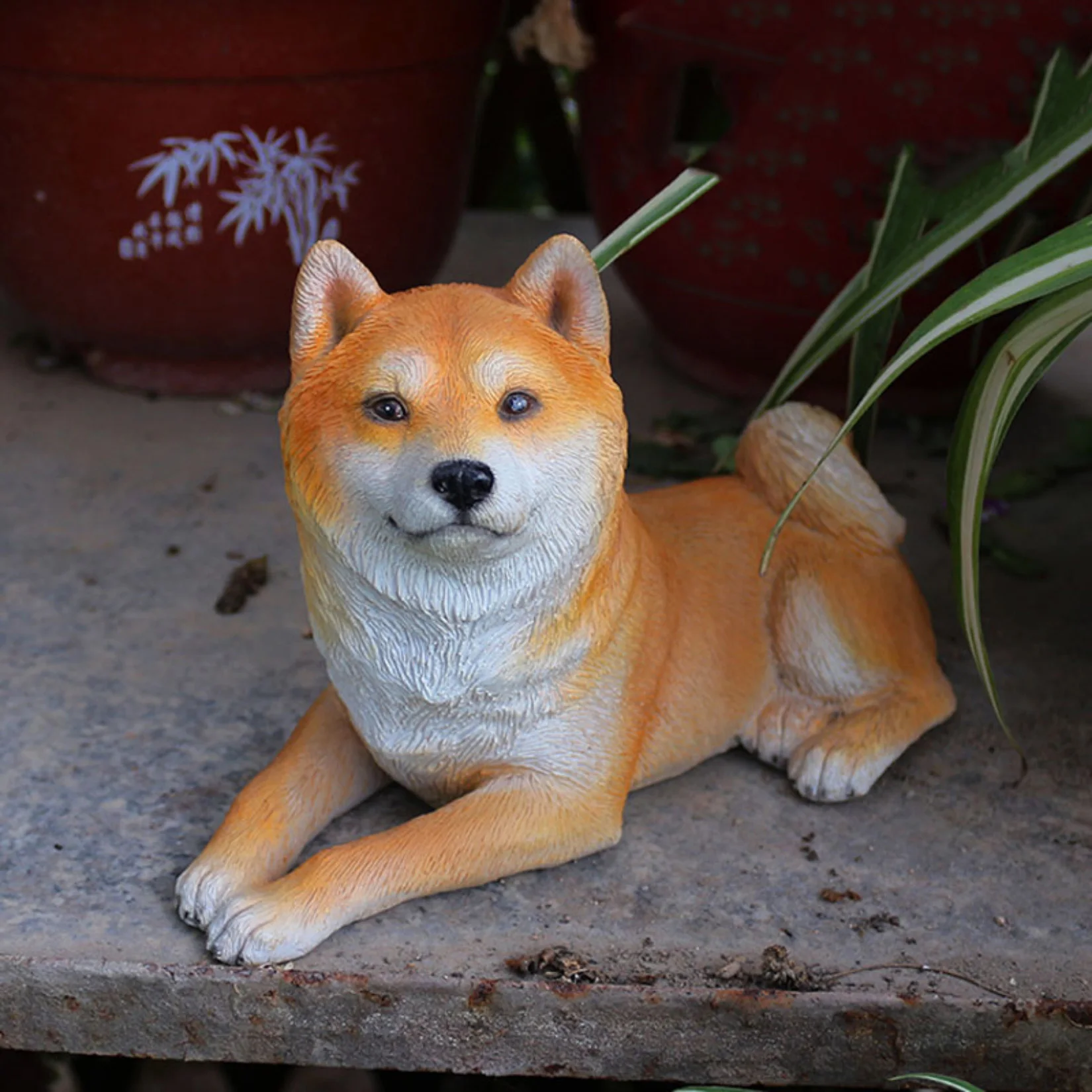 Resin Art Decoration Items - Shiba Inu Resin Figurine Vivid Pet