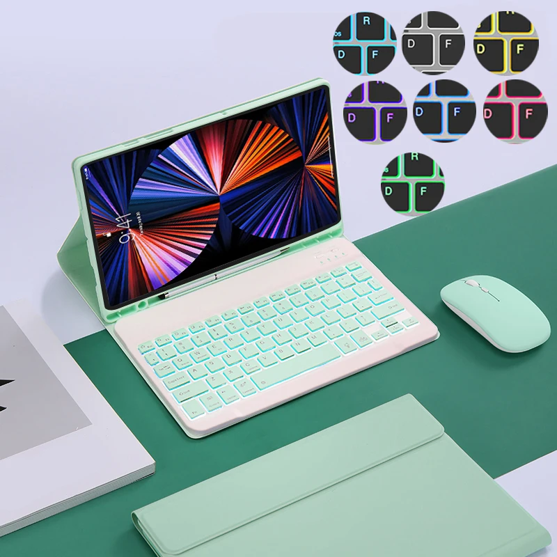 

Backlit keyboard Case for Samsung Galaxy Tab A9+ A9 Plus Tab S6 Lite Tab A7 10.4 Tab A8 10.5 Tab S7 S8 S9 Tab S10 FE S9 FE 10.9
