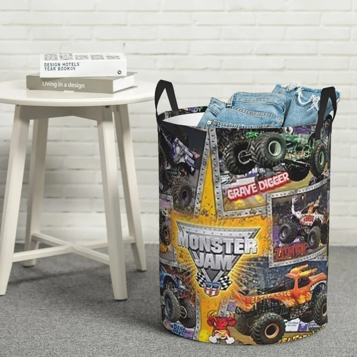 

Корзина для белья Classic Monster Jam Pattern, складная, для дома, органайзер для детской одежды