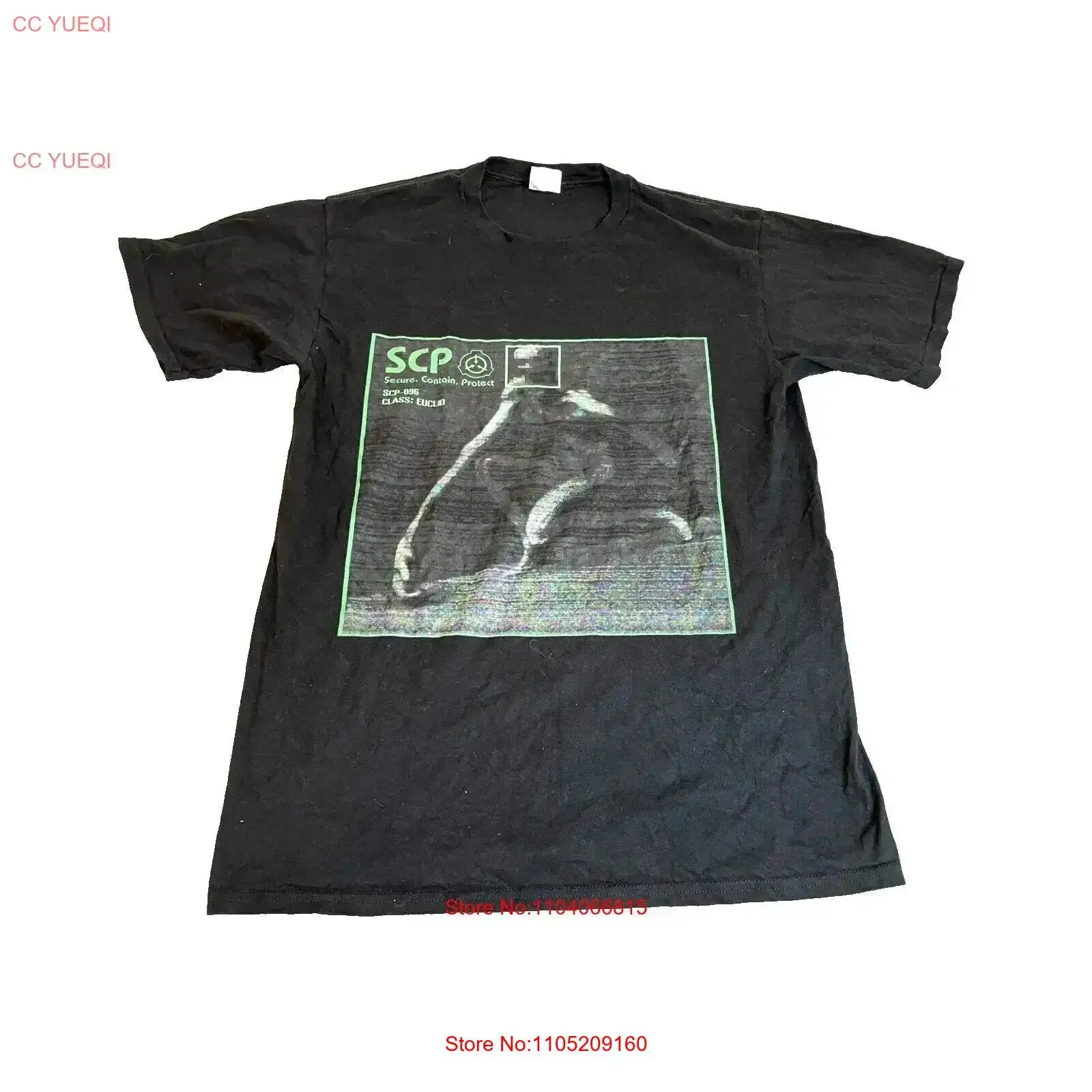 SCP 0696, футболка для взрослых, средняя, черная, Shy Guy Terminal View, художественная, гранж, мужская, винтажная, растянутая, унисекс, стильная мода