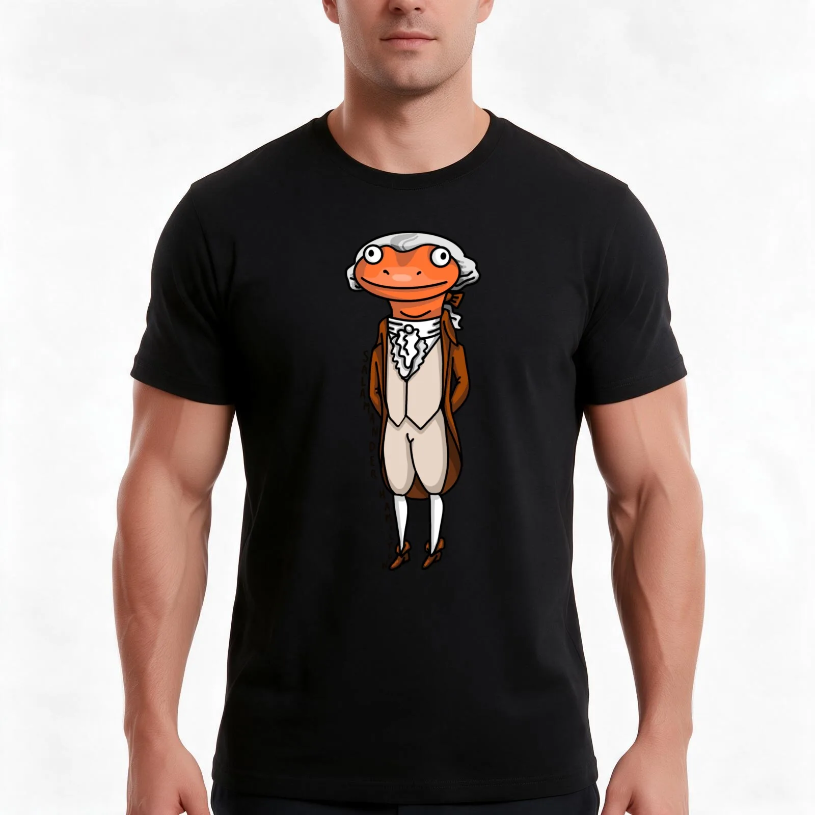Salamander Hamilton T-Shirt, Summer Casual Cotton Tee, Oversized Streetwear Tops, Vintage Graphic Print, Loose Fit Short Sleeve