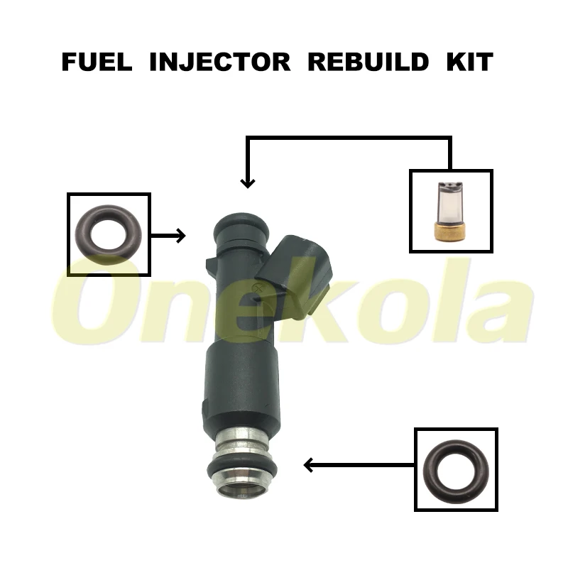 

Fuel Injector Service Repair Kit Filters Orings Seals Grommets for Xiali N3+ 1.4 Ville 1.6 1.5 Vizi Geely Vision OEM 25376995