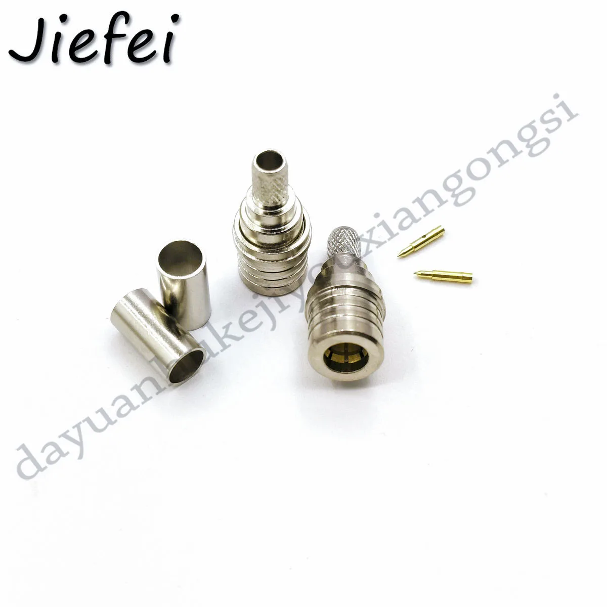 Imagem -03 - Qma Friso Macho Reto rf Conector Coaxial para Cabo Rg58 Rg400 Rg142 Lmr195 100200 Pcs