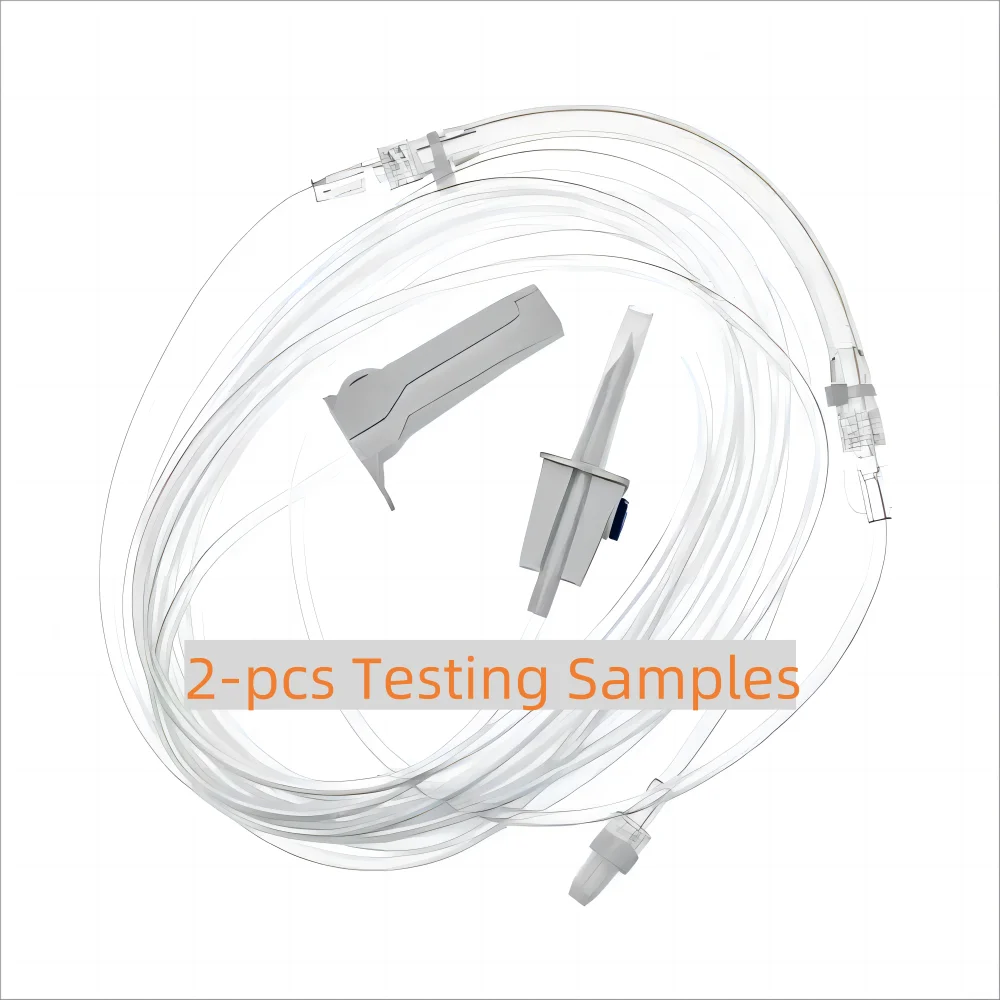 2-pcs Testing Samples Compatible NOUVAG Disposable Single Spike Infiltration Tubing for Dispenser DP20 & DP30