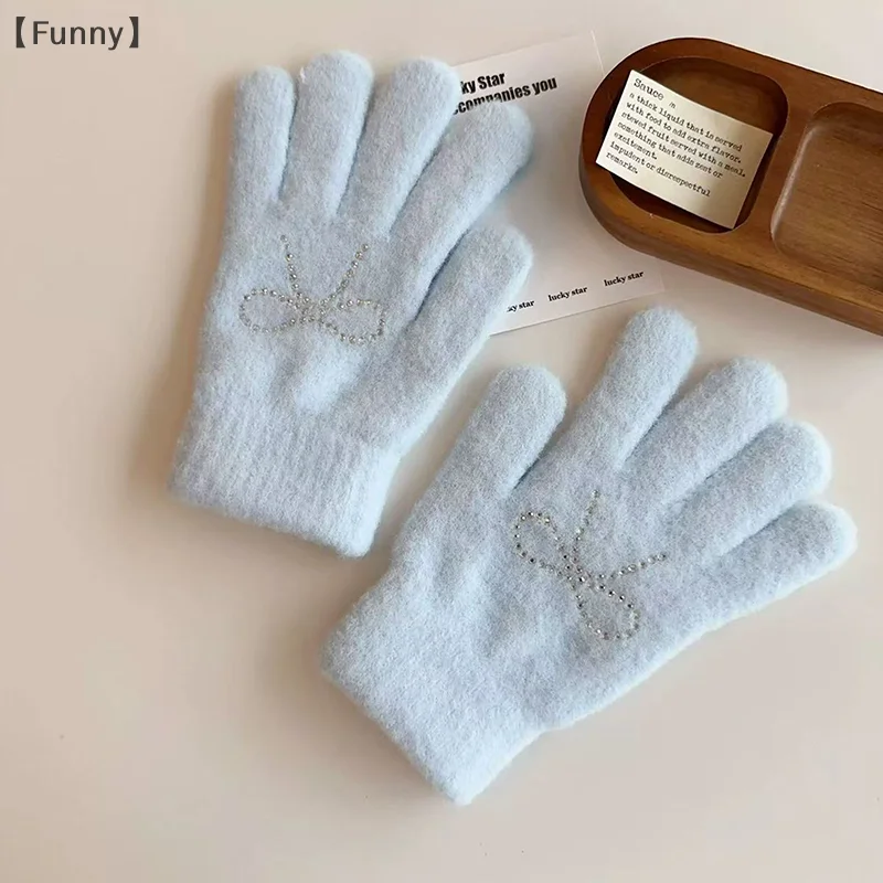 Cute Plush Gloves For Women Winter Thickened Warm Coldproof Outdoor Cycling Gloves Perfect Gift For Her view 4