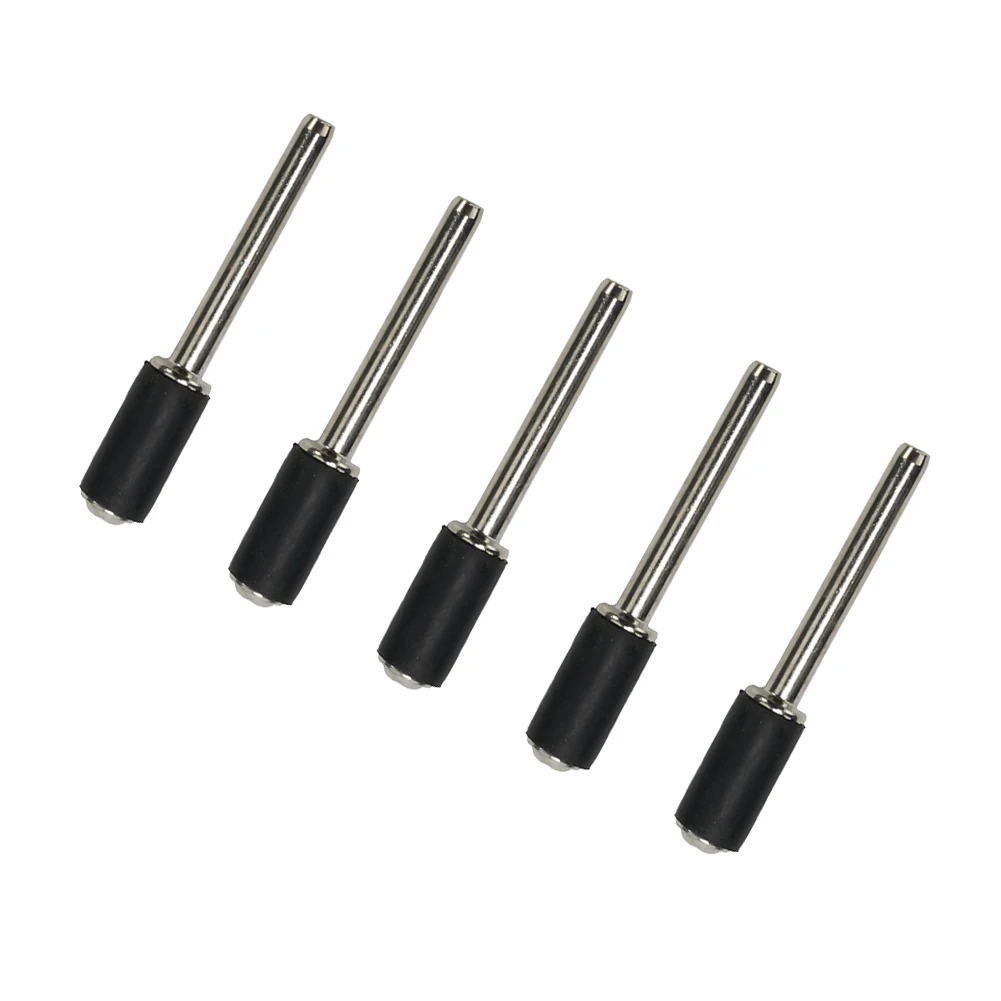 Rotary Tool Sanding Mandrels - Antiskid Rubber Heads  Suitable for Home or Professional Studio Use  5Pcs Included