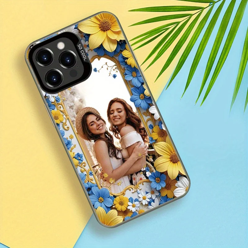 لتقوم بها بنفسك إطار الأزهار صور مخصصة آيفون 17 16 16E 15 14 13 12 11 برو ماكس الهواء ميني SE 2020 2022 XS XR 7 8 Plus الغطاء الخلفي
