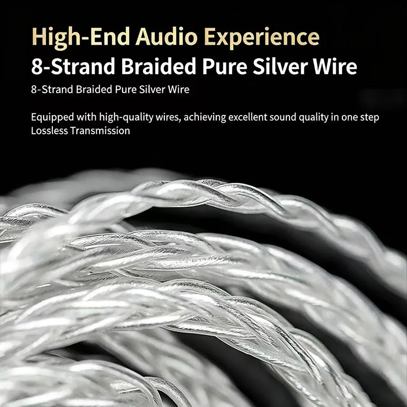 1.2m Type C to 3.5mm Audio Adapter Cable with CX31993 Decoder Chip Pure Silver Braided 16-600Ω Drive, 384KHz Wire Hi-Res Audio