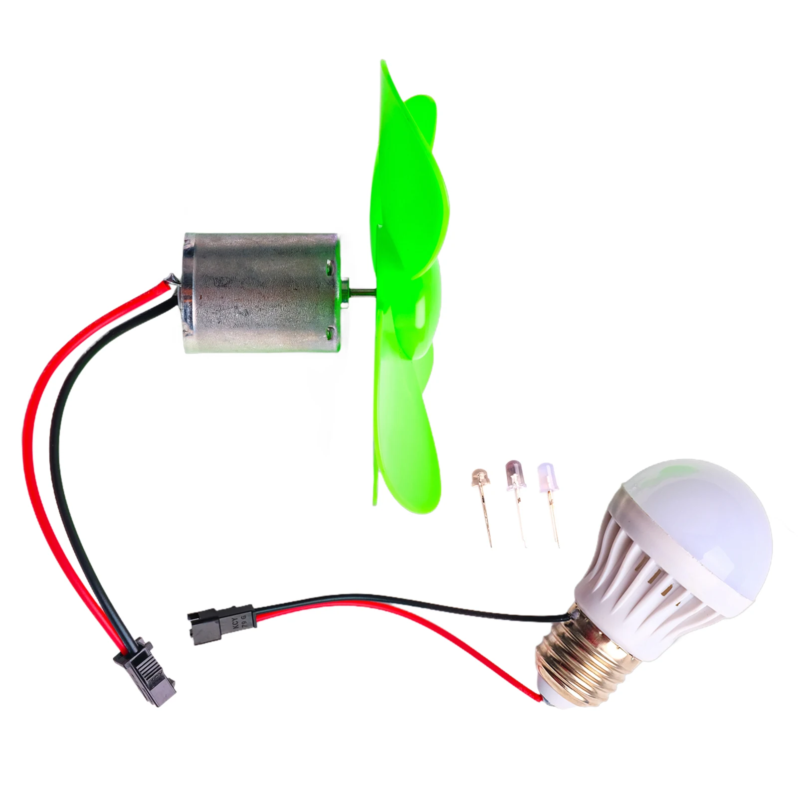 1pcs Mini Wind Turbine Motor Kit ABS Metal Wind Power Experiment 12V Motor Set Small Generator Model Generator Accessories
